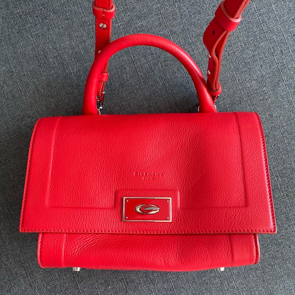 Authentic Givenchy Shark Red Leather handbag